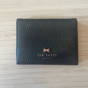 Ted Baker Pebbled Black Leather Wallet